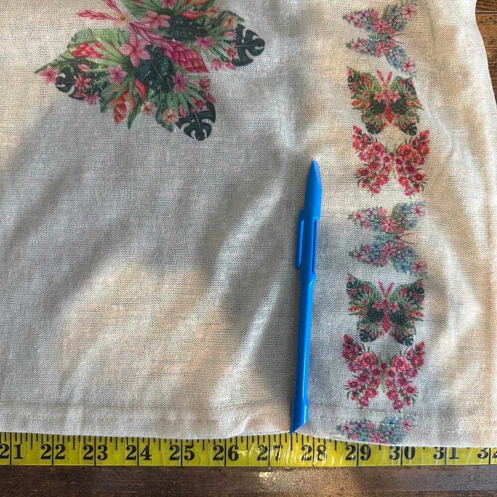 NWT Cynthia Mehra Floral Butterfly Boho Blouse One Size Fairy Lagenlook Festival - Picture 6 of 8